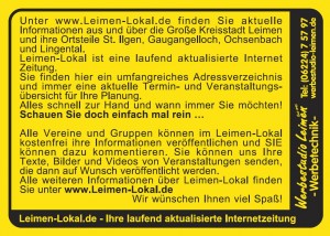 Leimen-Lokal Rückseite