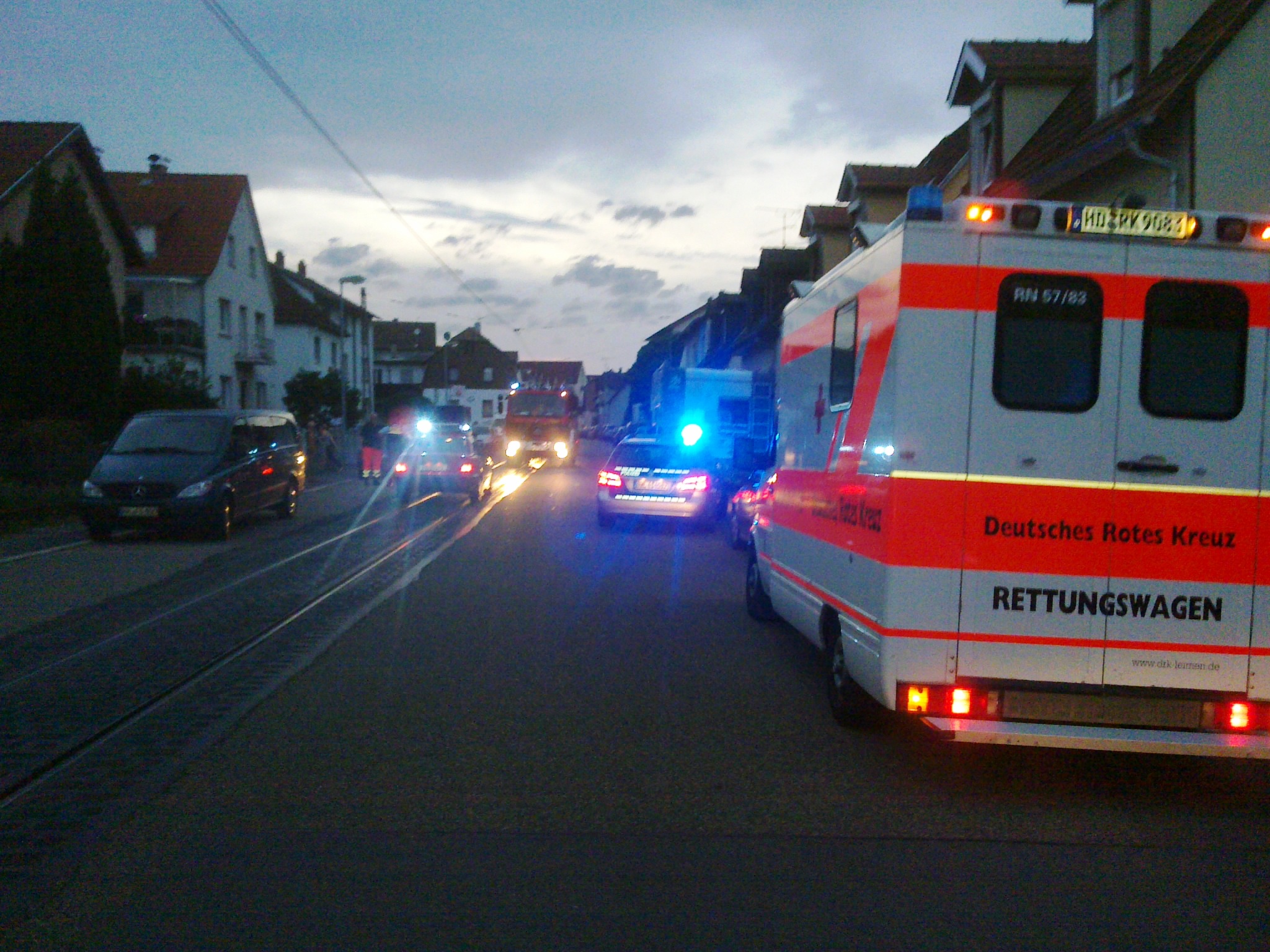 Der RTW an der Einsatzstelle