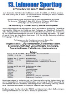 563 - Leimener Sporttag - Programm
