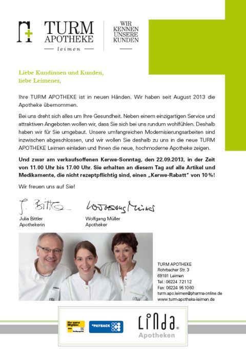Kerweaktion Turm-Apotheke Leimen