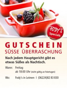 183 - Gutschein Leimen Suesse Ueberraschung