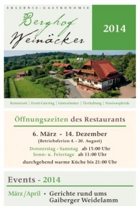 Berghof Weinäcker Saisoneröffnung 2014