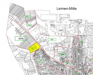 Bebauungsplan-Übersichtskarte der Stadt Leimen 3815 - Baugebiet Leimen Hagen II - 2