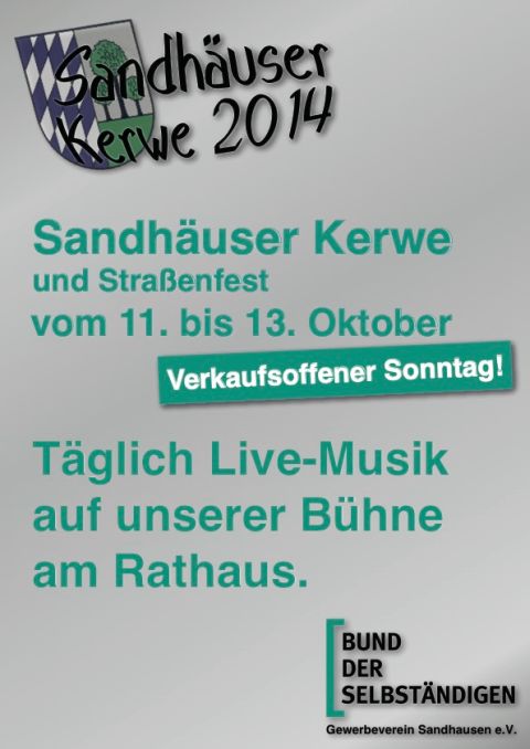 11.-13. Oktober: Sandhäuser Kerwe