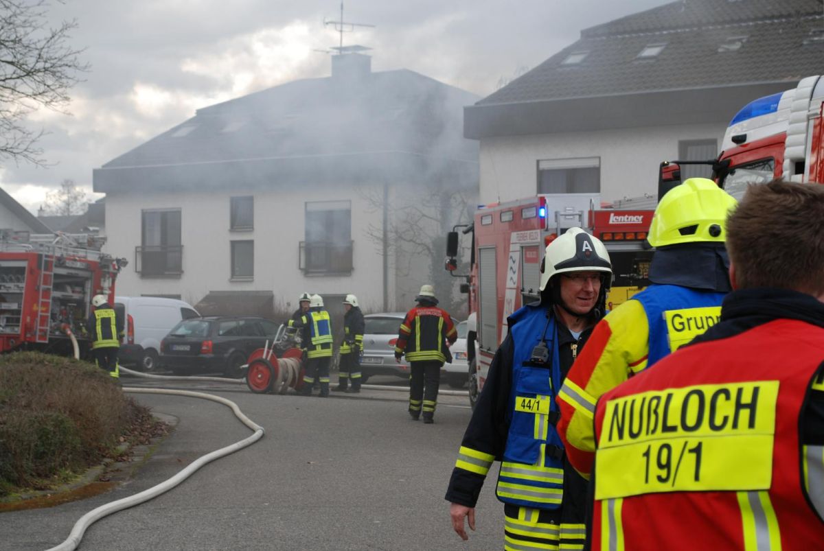Wohnungsbrand in Nußloch – Keine Verletzten
