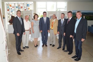 v.l.n.r.: Landrat Stefan Dallinger, Rhein-Neckar-Kreis, Karl-Heinz Neser, Fraktionsvorsitzender Neckar-Odenwald-Kreis, MdL Elke Brunnemer, Sinsheim, Guido Wolf, Spitzenkandidat der CDU für die Landtagswahl, Fraktionsvorsitzender Bruno Sauerzapf, Rhein-Neckar-Kreis, Oberbürgermeister Jörg Albrecht, Sinsheim, Landrat Achim Brötel, Neckar-Odenwald-Kreis, MdL Karl Klein, Mühlhausen