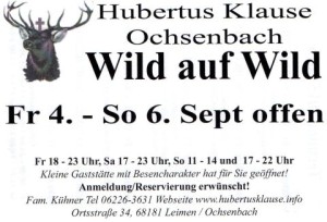 5548 - Hubertusklause Wild auf Wild Plakat