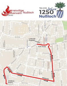 7563 - Festumzug Nussloch Streckenführung