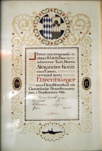 6735 - Alexander Kann Sandhausen Ehrenurkunde