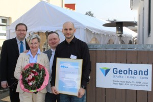 v.l.n.r.: Frank Timmers, Iris Polster, Stefan Bösebeck, Thaier Al-Madani