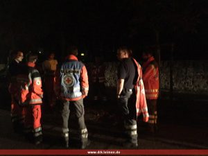 Einsatzbesprechung am Treffpunkt in Walldorf