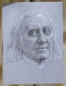 Komponistenportrait des chinesischen Malers Haibin Li