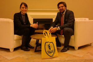Tim Schreiber (Direktor Villa Toskana) und Jennifer Kettemann (Geschäftsführerin der Rhein-Neckar Löwen)