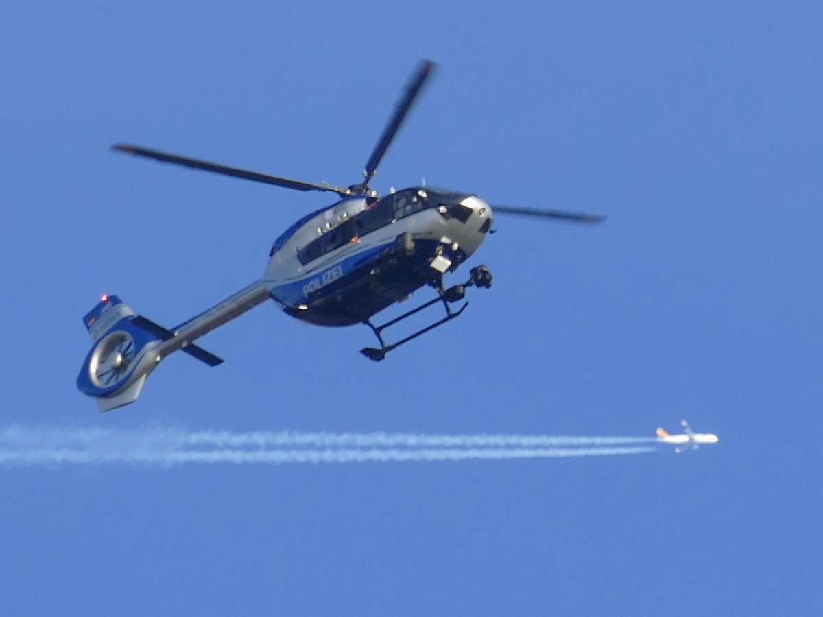 Leimen: Hubschrauber zur Suche nach einer vermissten Person im Einsatz