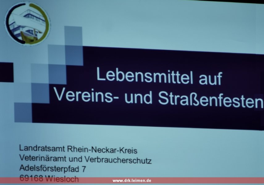 DRK Leimen bei Fortbildung Lebensmittel auf Vereins- und Straßenfesten