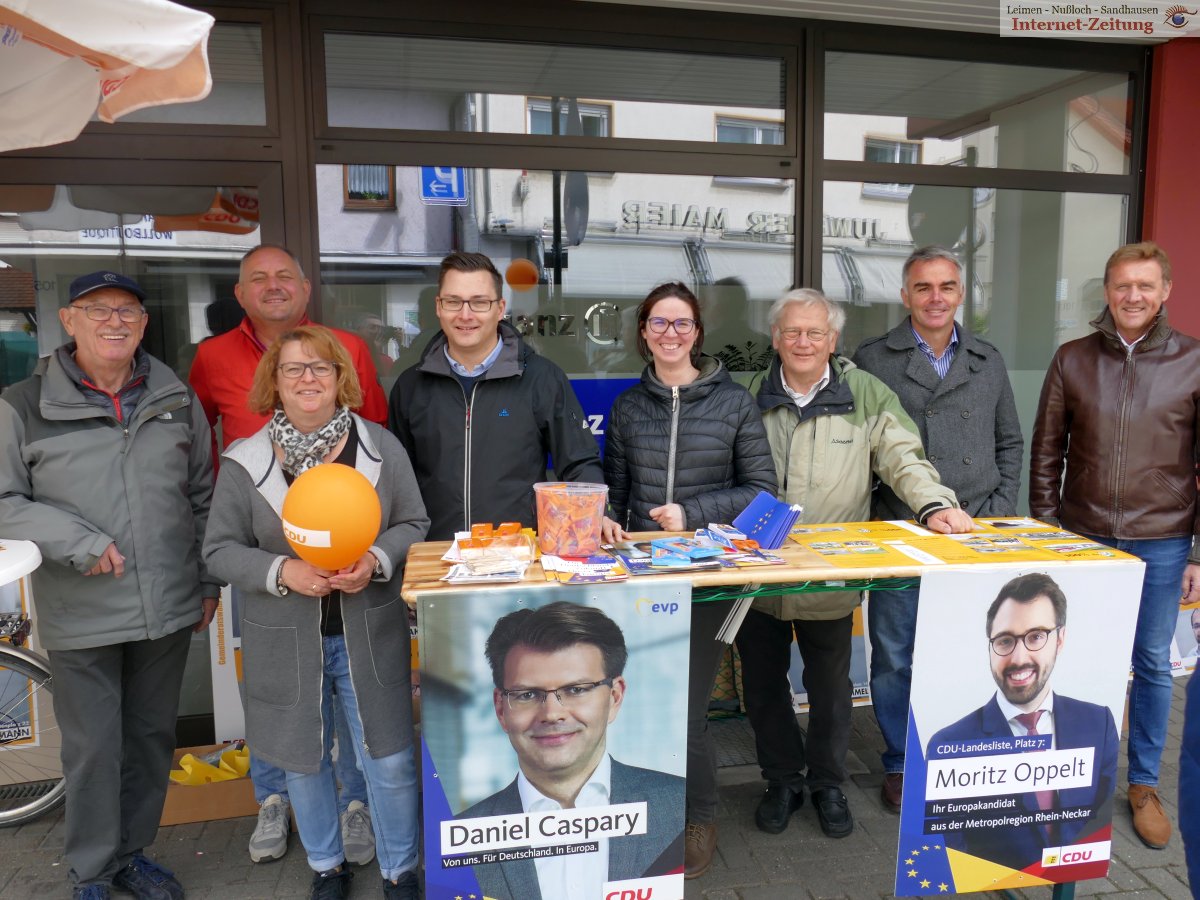 Straßenwahlkampf in Sandhausen – Baustelle hält die „Kämpfer“ auseinander