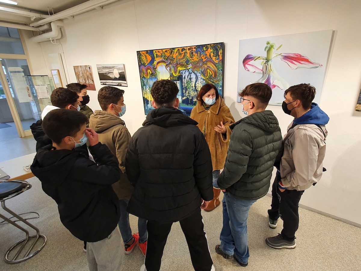 Schüler besuchten Jubiläumsausstellung des Kunstvereins in der Alten Fabrik