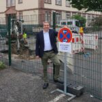 Baustelle "Treffpunkt Leimen": OB Reinwald erläutert den geplanten zeitlichen Ablauf 18018 - Treffpunkt Leimen Turmschule 4