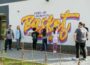Kunstwoche im Basket 2 – Lagercontainer mit Graffiti-Sprüchen besprüht