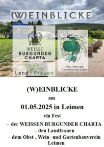 Plakat Veranstaltung Weiße Burgunder Charta in Leimen